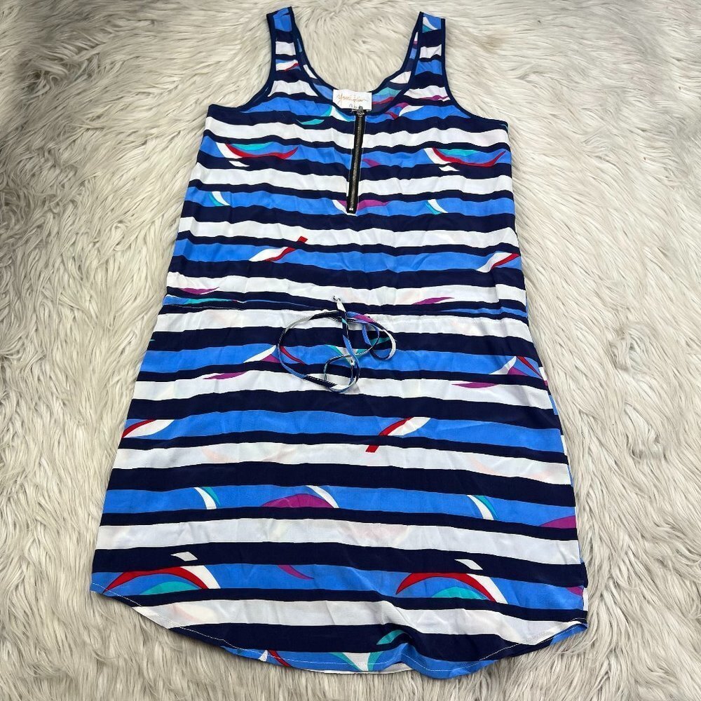 Yumi Kim Women's Nautical Striped Silk Blouson‎ Waist Dress